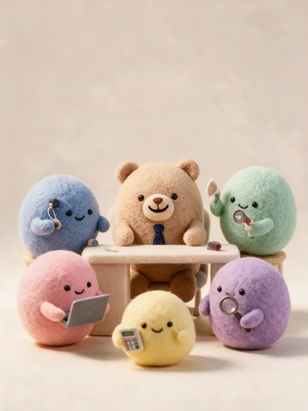 Lazzy crew around the boss bear